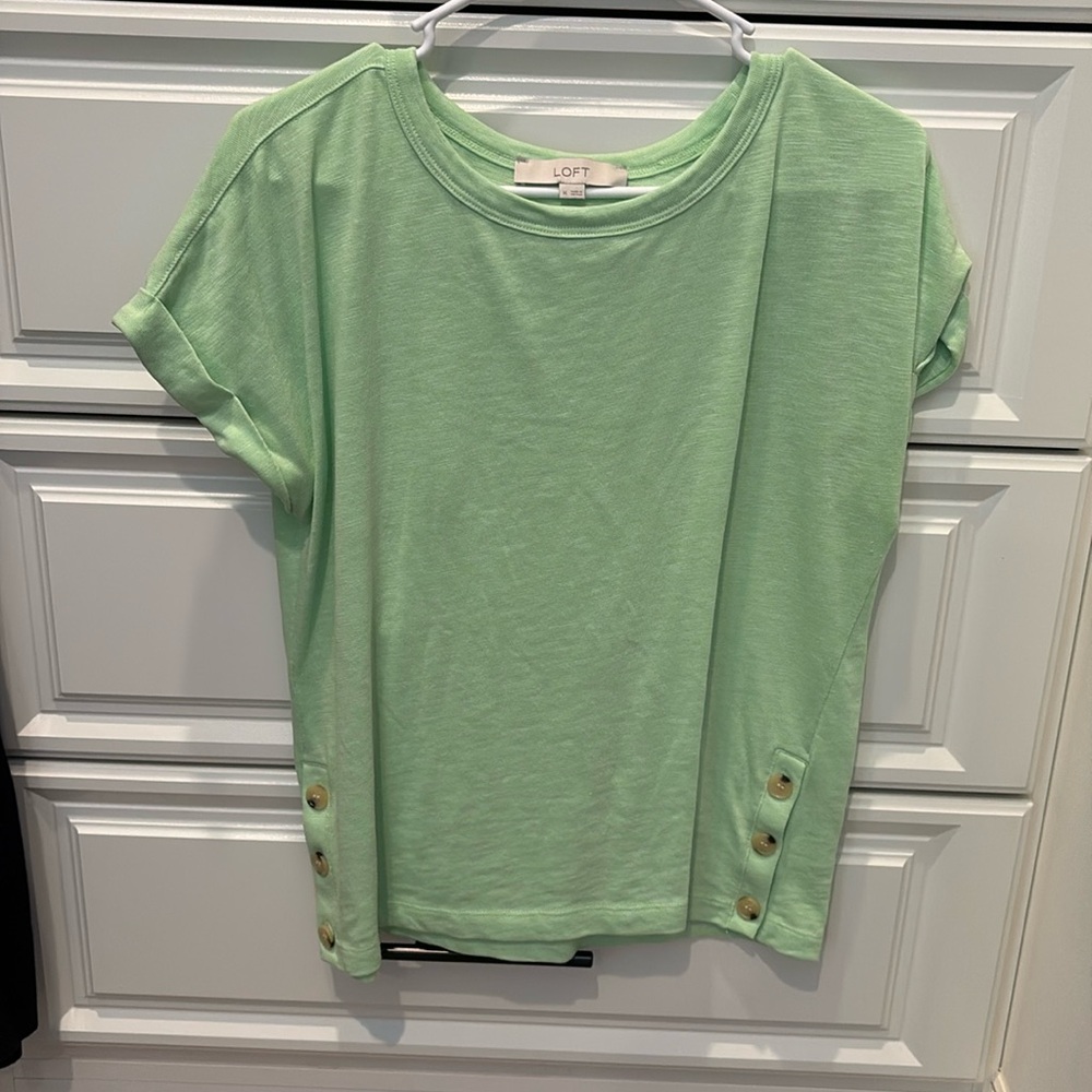 Light Lime Green Sweater Top-LOFT